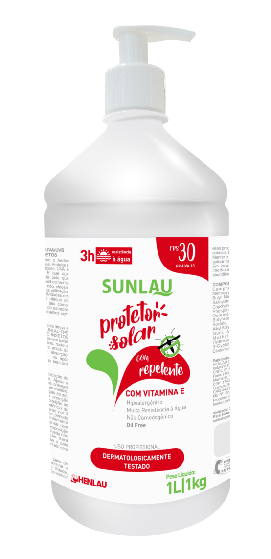 Protetor Solar Sunlau FPS 30 com repelente - 1Kg (Nova Embalagem)